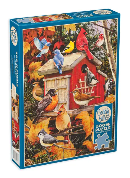 Puzzle Cobble Hill din 500 XXL de piese - Casa de păsări de toamnă