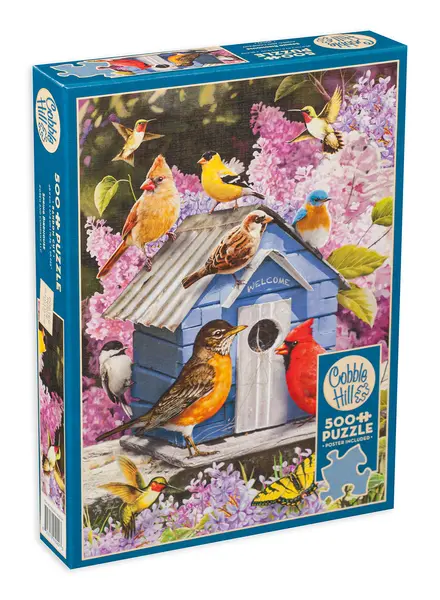 Puzzle Cobble Hill din 500 XXL de piese - Casa de primăvară pentru păsări