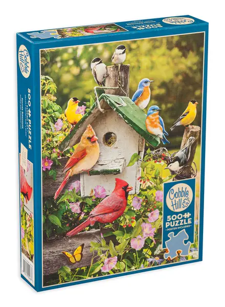 Puzzle Cobble Hill din 500 XXL de piese - Casa de vara pentru păsări