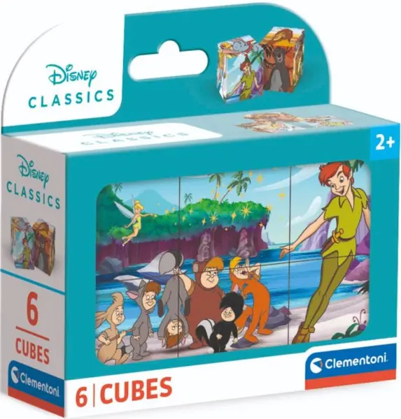 Puzzle cu cuburi Clementoni din 6 piese - Clasici Disney