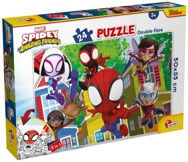 Puzzle cu două fețe Lisciani de colorat din 24 piese - Asta este o echipa!