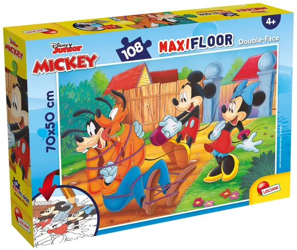 Puzzle cu două fețe Lisciani pentru colorat 108 piese- Prietenii mei