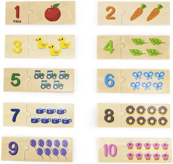 Puzzle cu numere și mulțimi Viga Toys