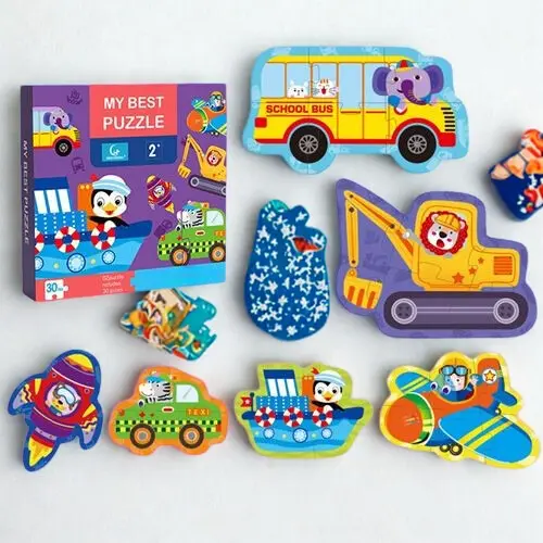 Puzzle cu vehicule diferite - 30 piese