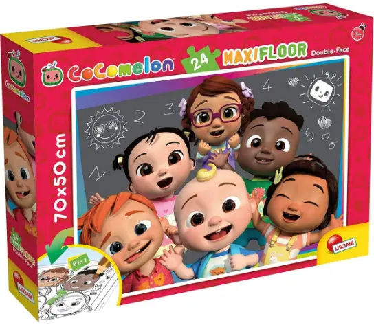 Puzzle de colorat Maxi - Invatam cu Cocomelon | Lisciani