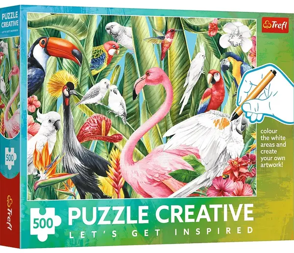 Puzzle de colorat Trefl din 500 piese - Păsările Paradisului