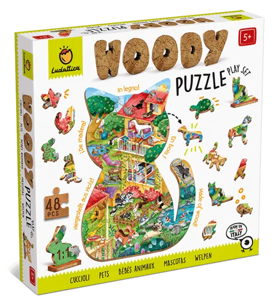 PUZZLE DE LEMN - ANIMALE DE COMPANIE