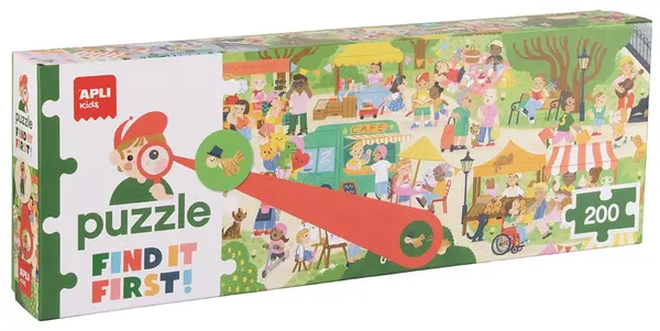 Puzzle de observare Apli Kids din 200 piese - La piață