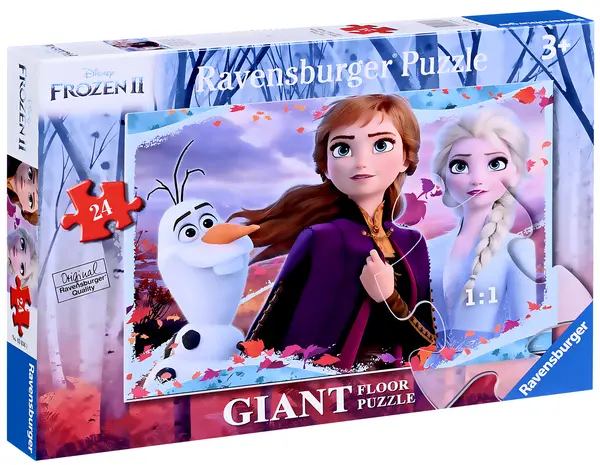 Puzzle de podea Ravensburger din 24 piese - Înghețat în regatul 2