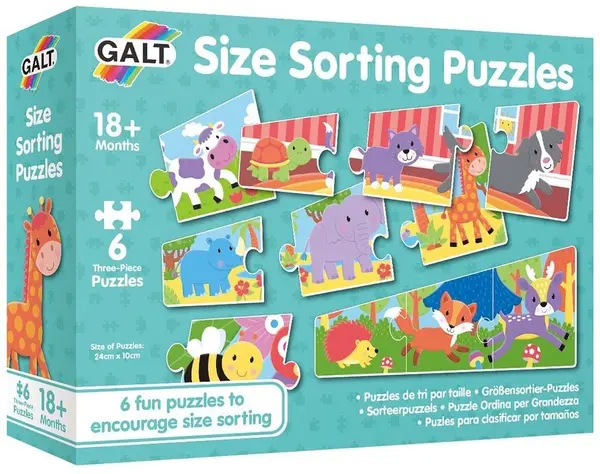 Puzzle de sortat Galt - Care animal este mau mare?