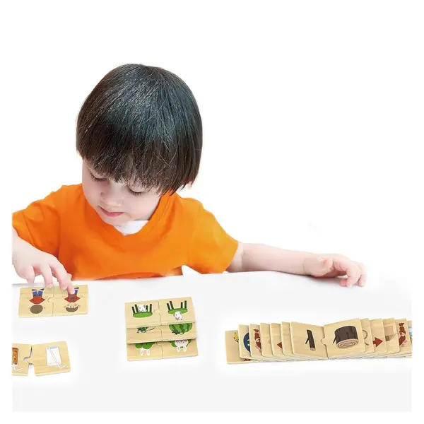 Puzzle din lemn, 24 piese - Opozitii | Viga Toys