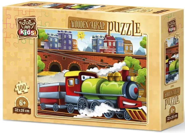 Puzzle din lemn Art Puzzle din 100 de piese - Tren
