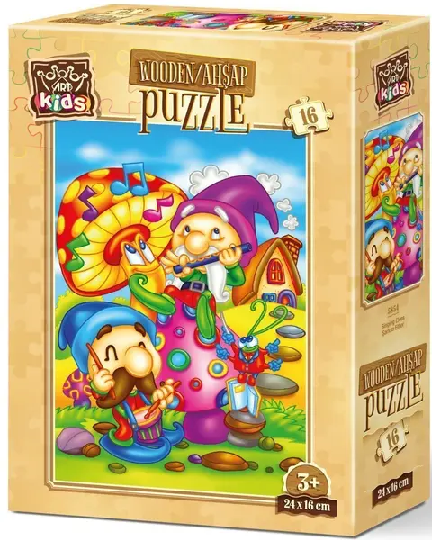 Puzzle din lemn Art Puzzle din 16 de piese - Elfii