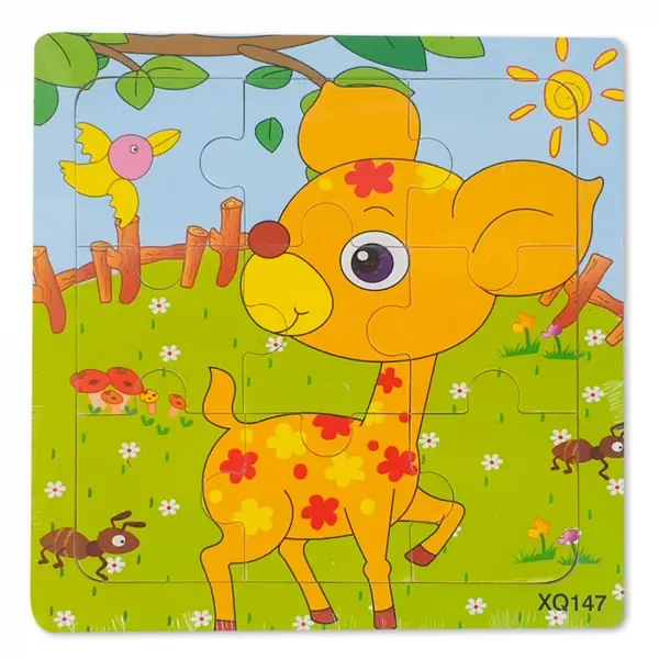 Puzzle din Lemn Caprioara Montessori
