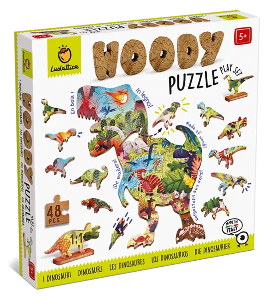 Puzzle din lemn - Dinozaurii
