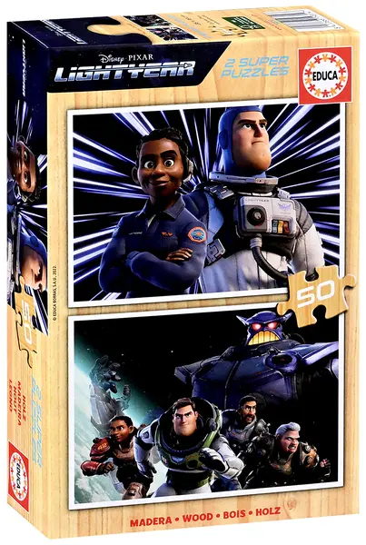 Puzzle din lemn Educa din 2 х 50 de piese - Lightyear