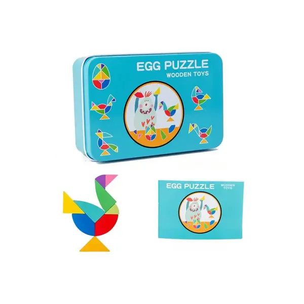 Puzzle din Lemn - Egg Puzzle, 7 pies, 3 ani+ - Default Title