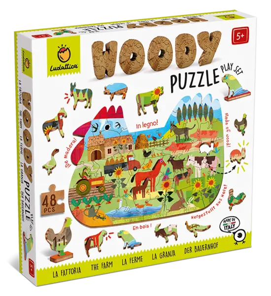 Puzzle din lemn - Ferma
