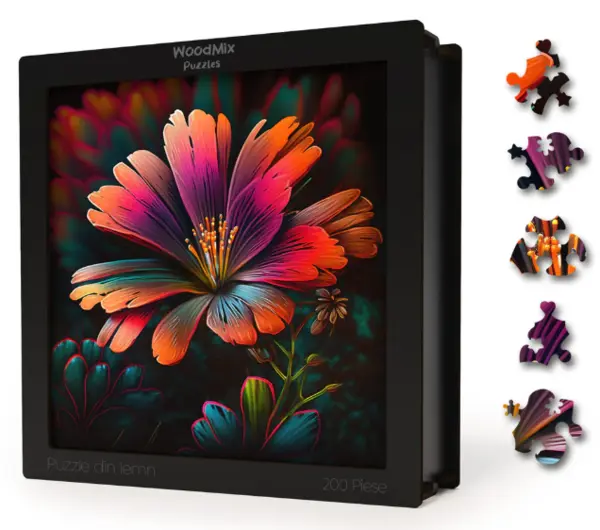 Puzzle din lemn - Flori - Lewisia | Woodmix Puzzles