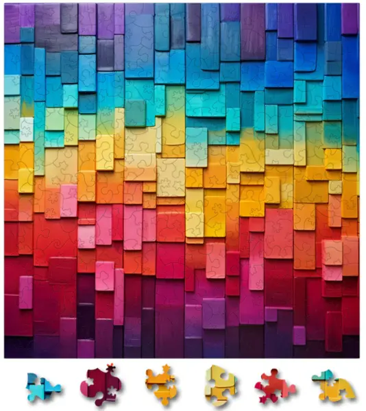 Puzzle din lemn - Gradient - Gradient Melody | Woodmix Puzzles
