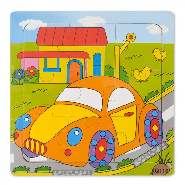 Puzzle din Lemn Masina Montessori