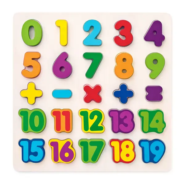 Puzzle din lemn , Matematica si numere 1, 20, 25 piese educative