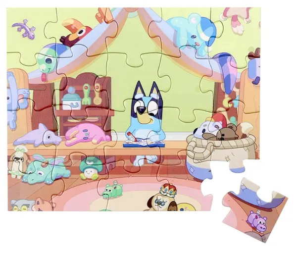 Puzzle din lemn Micki - Bluey, 20 piese
