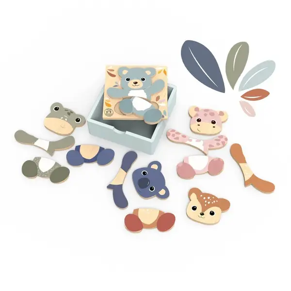 Puzzle din lemn Mix Match, Speedy Monkey