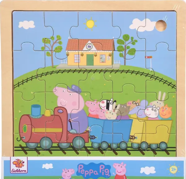 Puzzle din lemn - Peppa Pig, 20 piese, mai multe modele | Eichhorn