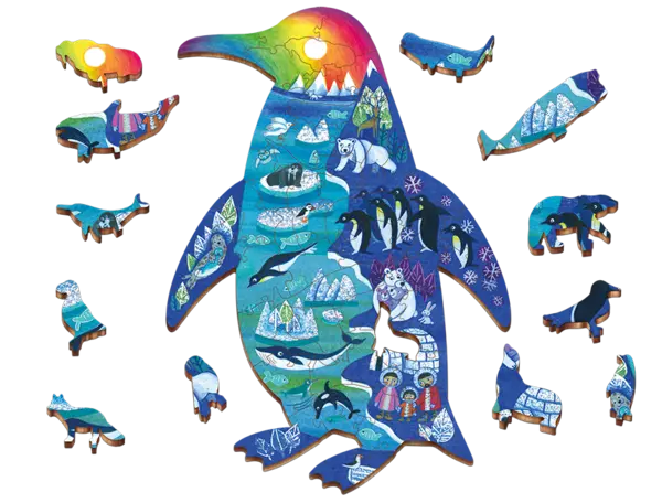 Puzzle din lemn - Polar Animals | Ludattica