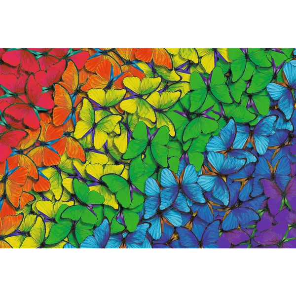Puzzle din lemn - Rainbow Butterflies | Trefl