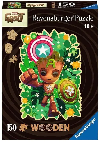 Puzzle din lemn Ravensburger din 150 piese - Groot