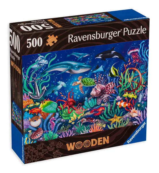 Puzzle din lemn Ravensburger din 500 de piese - Fundul mării