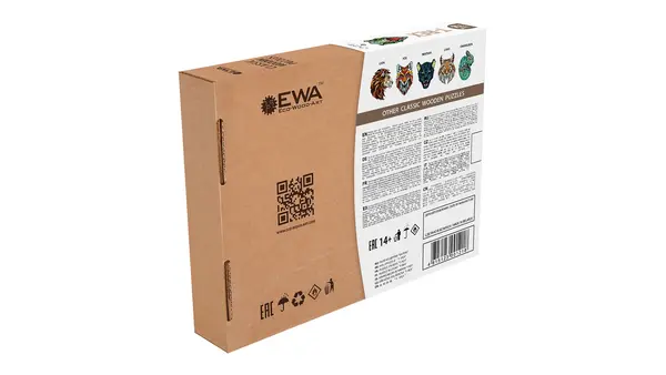 Puzzle din lemn - T-REX, 129 piese | EWA