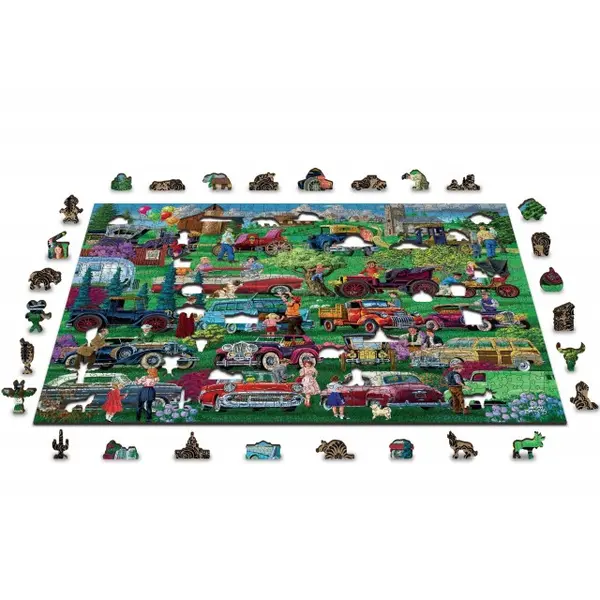 Puzzle din lemn - XL - Vintage Cars | Wooden City