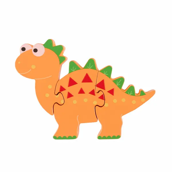 Puzzle dinozaur din lemn - Diplodocus, Orange Tree Toys