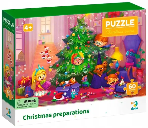 Puzzle DoDo de 60 piese - Pregătiri de Crăciun