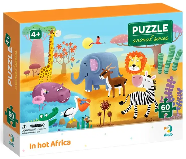 Puzzle DoDo din 60 piese -Animale africane