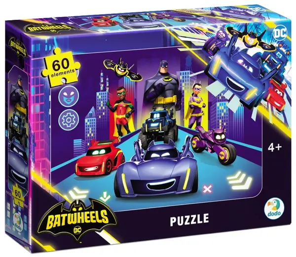 Puzzle DoDo din 60 piese - Batwheels, tip 2