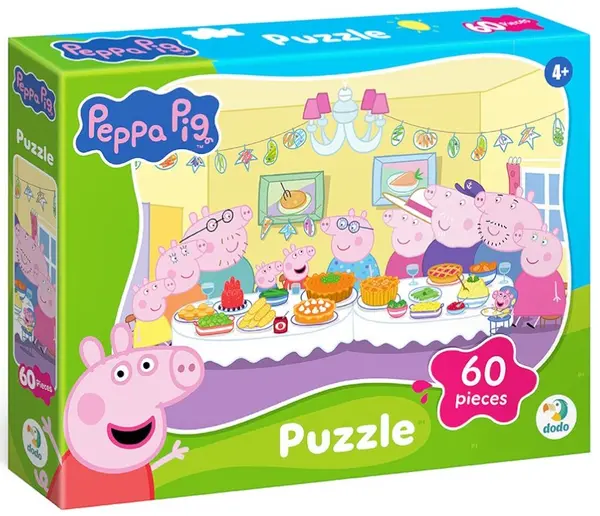 Puzzle DoDo din 60 piese - Familia Peppei Pig