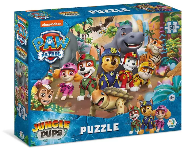 Puzzle DoDo din 60 piese - Patrula Cățelușilor în junglă