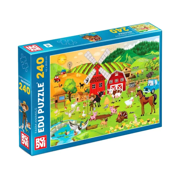 Puzzle Edu: Animale de la Ferma, 240 Piese, Roovi