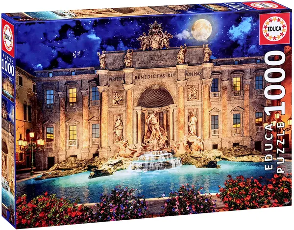 Puzzle Educa 1000 de piese - Fântâna Trevi, Roma