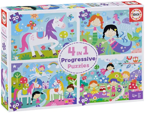 Puzzle Educa 4 in 1 - Prietenii