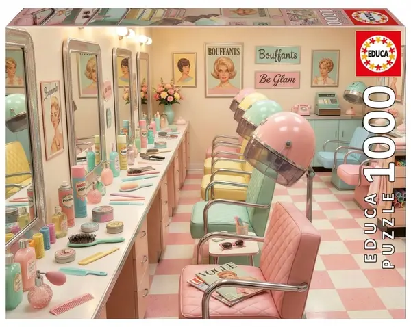 Puzzle Educa de 1000 piese - Salon retro de înfrumusețare