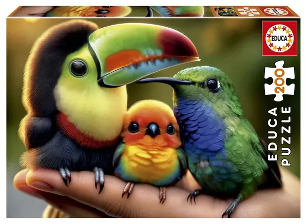 Puzzle Educa de 200 piese - Pui de păsări