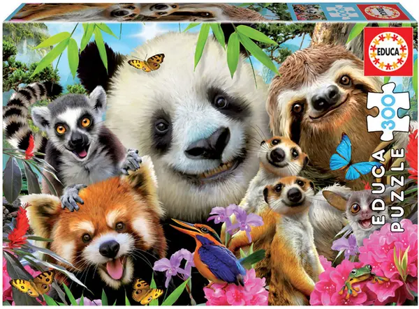 Puzzle Educa de 300 piese - Black-eyed friends selfie