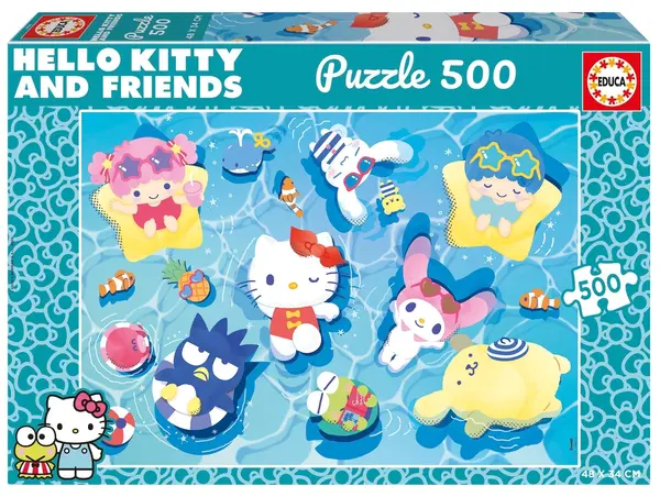 Puzzle Educa de 500 piese - Hello Kitty și prietenii