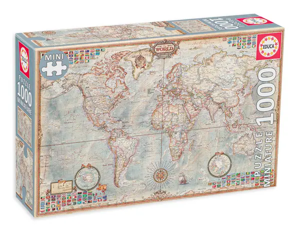 Puzzle Educa din 1000 de mini piese - Harta politica a lumii, miniatura