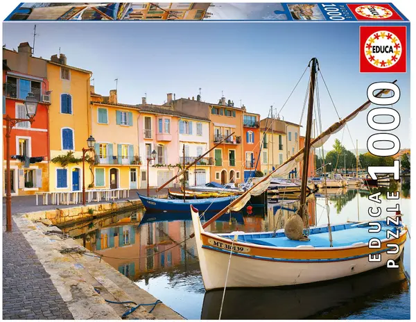 Puzzle Educa din 1000 de piese- Port în Martigues, Provence